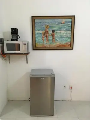 Una cocina o zona de cocina en Departamento con vista al mar