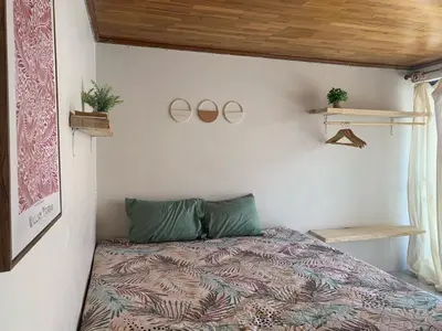 Cama o camas de una habitación en Villa Azul Pool House - Centro Oaxaca