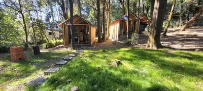 Jardín al aire libre en Cabañas Vive el Bosque