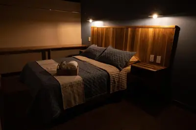 Cama o camas de una habitación en Hotel Casa Tsumbak