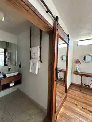 Un baño de Casa Madera 1A