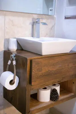 Un baño de Casa Madera 1A