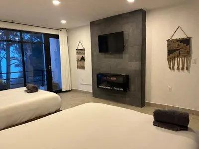 Cama o camas de una habitación en Casa Madera 2B