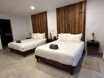 Cama o camas de una habitación en Casa Madera 2B