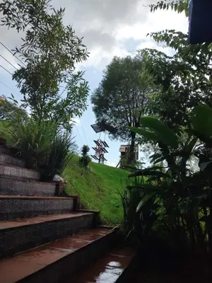 Jardín al aire libre en Cabaña en Malinalco