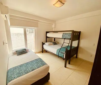 Cama o camas de una habitación en Vista al mar, Mini alberca y roof garden PRIVADO!