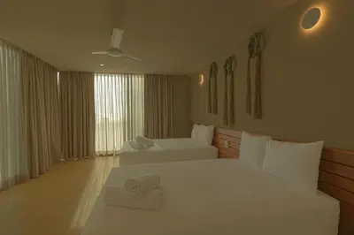 Cama o camas de una habitación en Unnu
