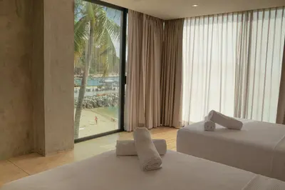 Cama o camas de una habitación en Unnu