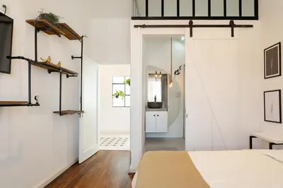 Cama o camas de una habitación en Departamento recién remodelado en centro histórico