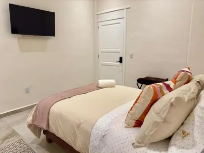 Cama o camas de una habitación en Loft Santorino 4 en Valquirico