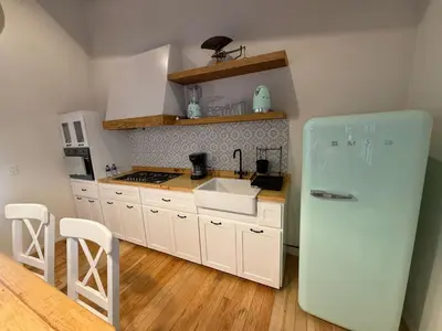 Una cocina o zona de cocina en Penthouse Santorino en Valquirico