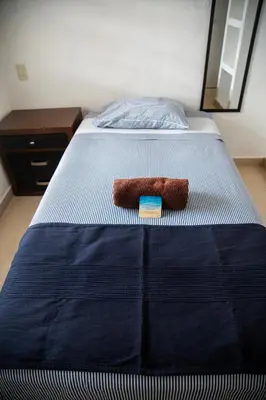 Cama o camas de una habitación en La casa de Yaya