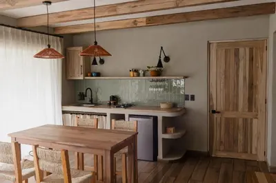 Una cocina o zona de cocina en Boscana Forest Resort & Residence