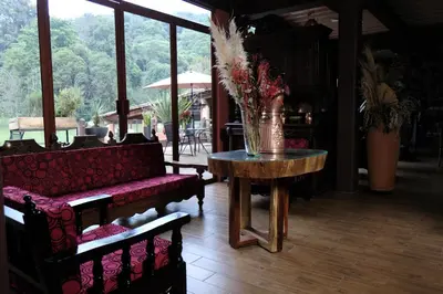 Zona de estar de Hotel Boutique Finca La Niebla
