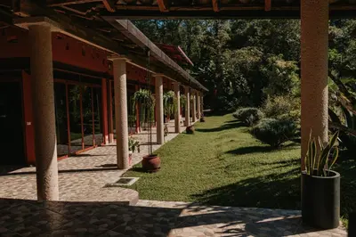 Jardín al aire libre en Hotel Boutique Finca La Niebla