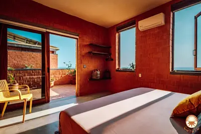 Cama o camas de una habitación en Coyote, 6BR Ocean View Villa, Playa del Amor