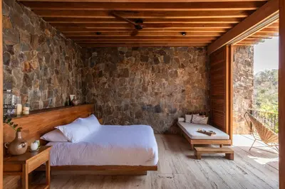 Cama o camas de una habitación en La Valise Mazunte, Member of Small Luxury Hotels