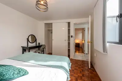 Cama o camas de una habitación en Departamento en Coyoacán 8