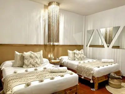 Cama o camas de una habitación en Hotel ALEIA Centro
