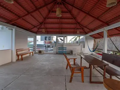 Un patio o zona al aire libre en Casa de la abuela costeña