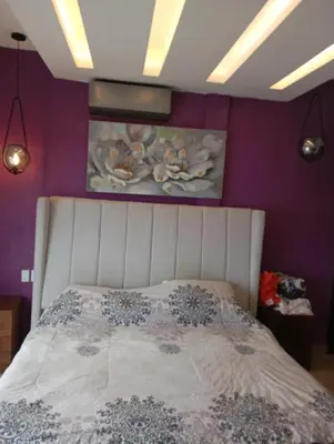 Cama o camas de una habitación en Casa Rubi