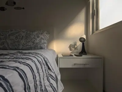 Cama o camas de una habitación en Adults Only Condo Close to the Beach