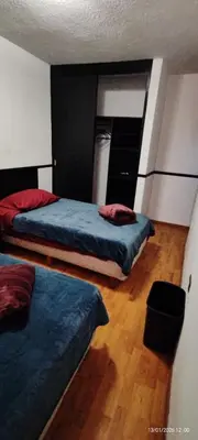 Cama o camas de una habitación en Casa Roja
