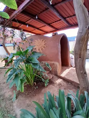 Jardín al aire libre en Ecocabañas luna y sol