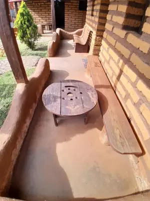 Zona de estar de Ecocabañas luna y sol