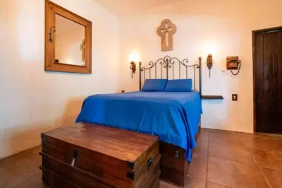 Cama o camas de una habitación en Cozy House with Pool and 3 Bedrooms