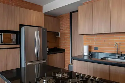 Una cocina o zona de cocina en TORRE ARCARTI Internet alta velocidad y estacionamiento
