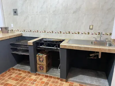 Una cocina o zona de cocina en Heated pool, Casa Senda del Son-Cuautla