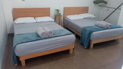 Cama o camas de una habitación en Heated pool, Casa Senda del Son-Cuautla