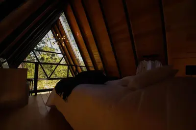Cama o camas de una habitación en La Morada Luxury Cabin
