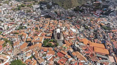 Vista general de Taxco de Alarcón o vista desde el hotel
