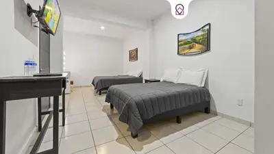 Una televisión o centro de entretenimiento en Hotel Boutique Árbol de la Vida