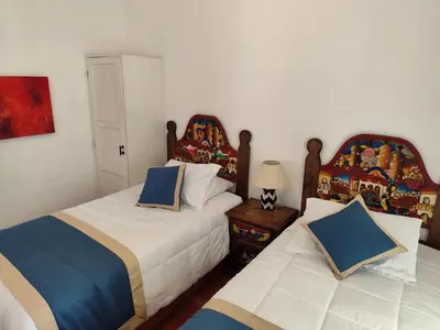Cama o camas de una habitación en Casa de las Conchas Cuernavaca