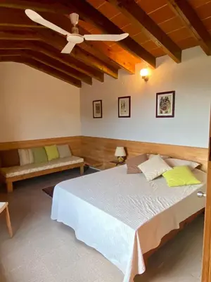 Cama o camas de una habitación en Hermosa casa familiar en Tepoztlan