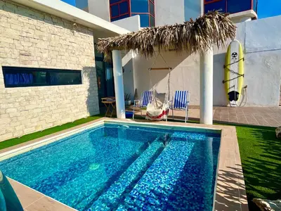 Piscina en o cerca de Casa de Playa en Antón Lizardo con alberca privada y club Playa