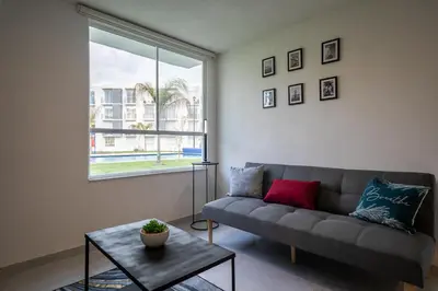 Zona de estar de Depa Aria Puebla