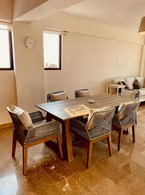 Zona de estar de Vista al Mar en 6to piso con 3 albercas 4camas y Gym