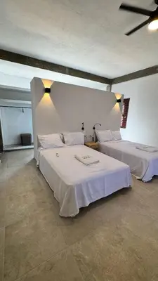 Cama o camas de una habitación en Casa de Playa