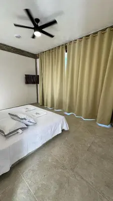 Cama o camas de una habitación en Casa de Playa