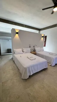 Cama o camas de una habitación en Casa de Playa