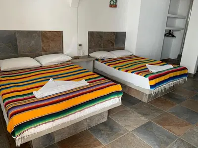 Cama o camas de una habitación en hotel las olas zicatela