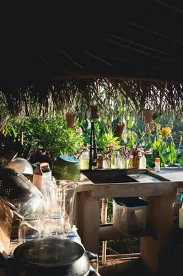 Jardín al aire libre en ElSueño Ocean view dorm & community vibe