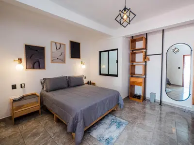 Cama o camas de una habitación en Hotel Casa Domínguez
