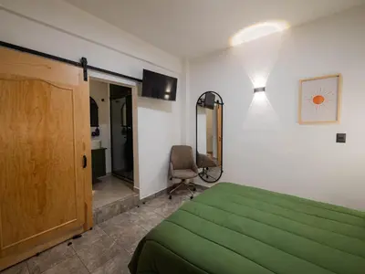 Cama o camas de una habitación en Hotel Casa Domínguez