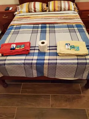 Cama o camas de una habitación en Cuartito Modesto del precioso