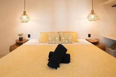 Cama o camas de una habitación en Casa Miztli